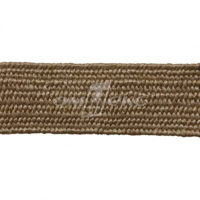 Тесьма отделочная полипропиленовая плетеная эластичная #2, шир. 40мм, цв.- соломенный - купить в Октябрьском. Цена: 50.99 руб.