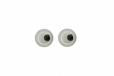 Глазки для игрушек, круглые, с бегающими зрачками, 4 мм/упак.100+/-5 шт, цв. -черно-белые - купить в Октябрьском. Цена: 25.40 руб.