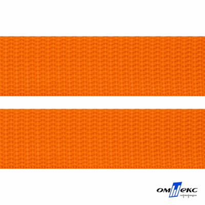 Оранжевый- цв.523 -Текстильная лента-стропа 550 гр/м2 ,100% пэ шир.25 мм (боб.50+/-1 м) - купить в Октябрьском. Цена: 405.80 руб.