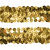 Тесьма с пайетками D16, шир. 30 мм/уп. 25+/-1 м, цвет золото - купить в Октябрьском. Цена: 1 087.39 руб.