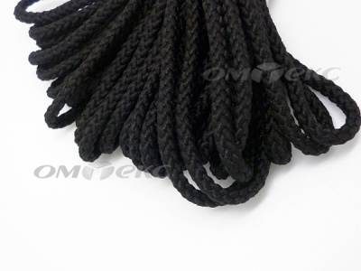 Шнур В-035 4 мм круп.плетение 100 м черный - купить в Октябрьском. Цена: 156.40 руб.