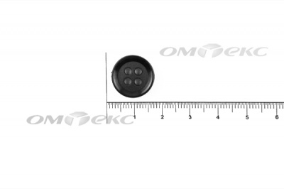 51400/15 мм (4 пр) черные пуговицы - купить в Октябрьском. Цена: 0.67 руб.