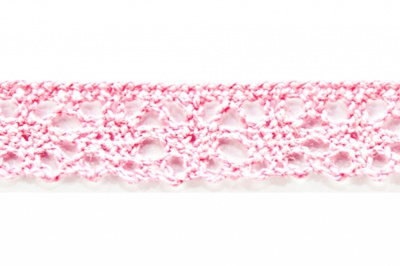 Тесьма кружевная 0621-1607, шир. 15 мм/уп. 20+/-1 м, цвет 096-розовый - купить в Октябрьском. Цена: 302.42 руб.