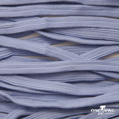 Шнур плетеный (плоский) d-12 мм, (уп.90+/-1м), 100% полиэстер, цв.259 - голубой - купить в Октябрьском. Цена: 8.62 руб.