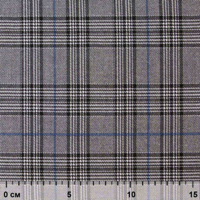 Ткань костюмная "Клер" 80% P, 16% R, 4% S, 200 г/м2, шир.150 см,#3 цв-серый/синий - купить в Октябрьском. Цена 412.02 руб.