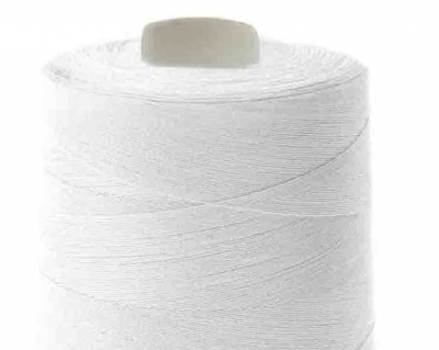 Швейные нитки (армированные) 28S/2, нам. 2 500 м, цвет белый - купить в Октябрьском. Цена: 148.95 руб.