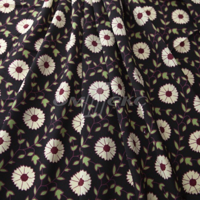 Плательная ткань "Фламенко" 10.1, 80 гр/м2, шир.150 см, принт растительный - купить в Октябрьском. Цена 241.49 руб.