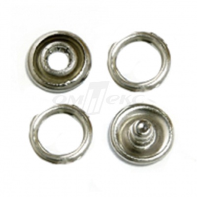 Кнопки рубашечные 10,5 мм никель New Star (кольцо) - купить в Октябрьском. Цена: 5.80 руб.
