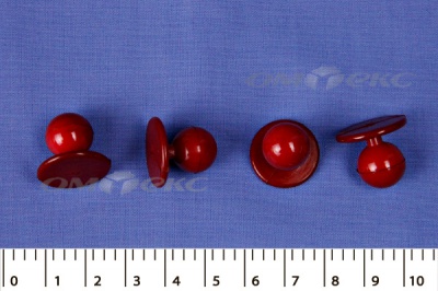Пуговица поварская "Пукля", 10 мм, цвет красный - купить в Октябрьском. Цена: 2.28 руб.