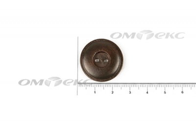 Пуговица деревянная круглая №54 (25мм) - купить в Октябрьском. Цена: 4.12 руб.