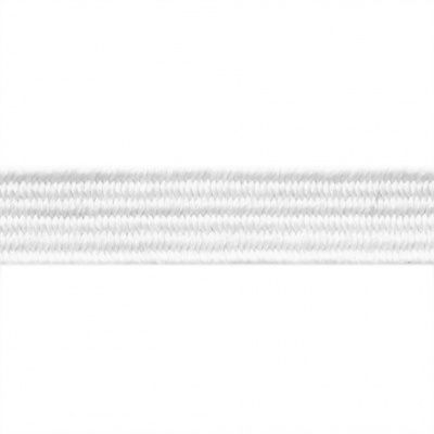 Резиновые нити с текстильным покрытием, шир. 6 мм (182 м/уп), цв.-белый - купить в Октябрьском. Цена: 705.59 руб.