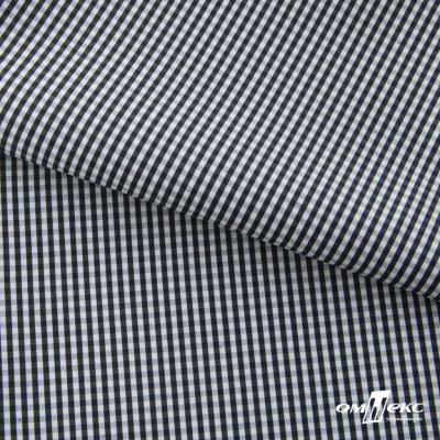 Ткань сорочечная Клетка Виши, 115 г/м2, 58% пэ,42% хл, шир.150 см, цв.6-черный, (арт.111) - купить в Октябрьском. Цена 306.69 руб.