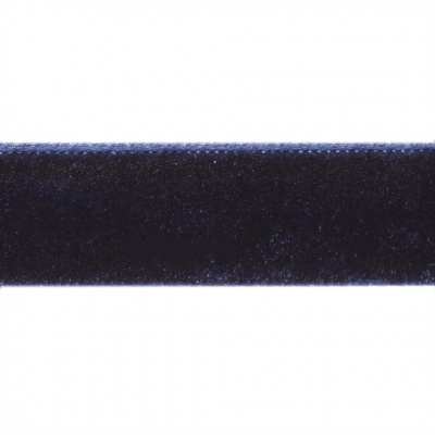 Лента бархатная нейлон, шир.12 мм, (упак. 45,7м), цв.180-т.синий - купить в Октябрьском. Цена: 411.60 руб.
