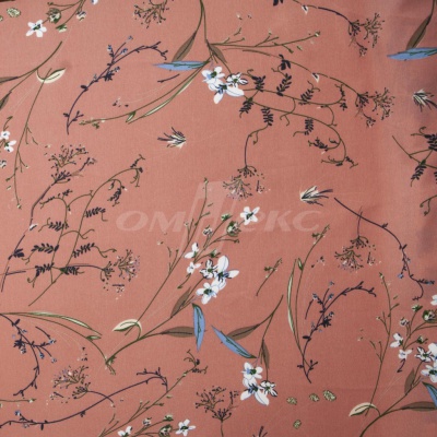 Плательная ткань "Фламенко" 2.1, 80 гр/м2, шир.150 см, принт растительный - купить в Октябрьском. Цена 311.05 руб.