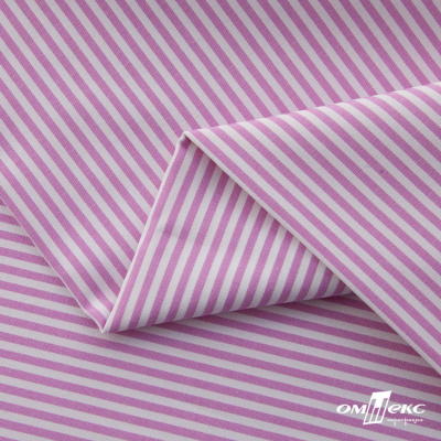 Ткань сорочечная Полоска Кенди, 115 г/м2, 58% пэ,42% хл, шир.150 см, цв.1-розовый, (арт.110) - купить в Октябрьском. Цена 306.69 руб.