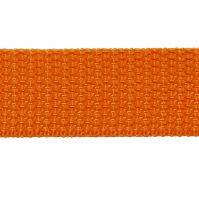 Стропа текстильная, шир. 25 мм (в нам. 50+/-1 ярд), цвет оранжевый - купить в Октябрьском. Цена: 409.94 руб.