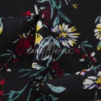 Плательная ткань "Фламенко" 6.2, 80 гр/м2, шир.150 см, принт растительный - купить в Октябрьском. Цена 239.03 руб.
