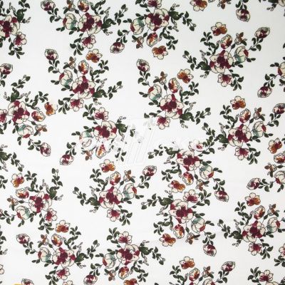 Плательная ткань "Фламенко" 23.1, 80 гр/м2, шир.150 см, принт растительный - купить в Октябрьском. Цена 264.56 руб.