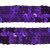 Тесьма с пайетками 12, шир. 20 мм/уп. 25+/-1 м, цвет фиолет - купить в Октябрьском. Цена: 778.19 руб.