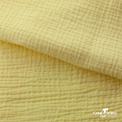 Ткань Муслин, 100% хлопок, 125 гр/м2, шир. 135 см (12-0824) цв.лимон нюд - купить в Октябрьском. Цена 337.25 руб.
