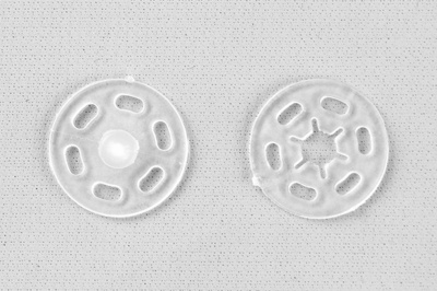 Кнопки пришивные пластиковые 15 мм, блистер 24шт, цв.-прозрачные - купить в Октябрьском. Цена: 68.79 руб.