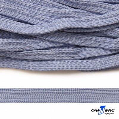 Шнур плетеный (плоский) d-12 мм, (уп.90+/-1м), 100% полиэстер, цв.259 - голубой - купить в Октябрьском. Цена: 8.62 руб.