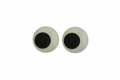 Глазки для игрушек, круглые, с бегающими зрачками, 10 мм/упак.50+/-2 шт, цв. -черно-белые - купить в Октябрьском. Цена: 35.20 руб.