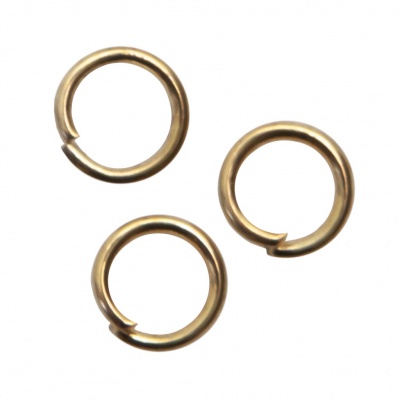 Кольцо  соединительное для бижутерии 5 мм, цв.-золото - купить в Октябрьском. Цена: 0.44 руб.