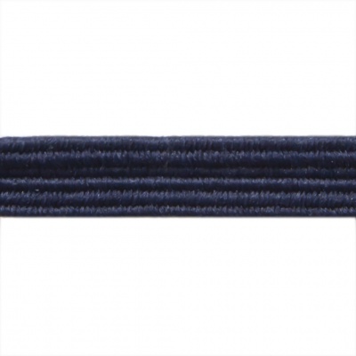 Резиновые нити с текстильным покрытием, шир. 6 мм ( упак.30 м/уп), цв.- 117-т.синий - купить в Октябрьском. Цена: 152.05 руб.