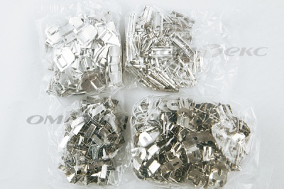 Крючки брючные 4 шипа "Стром" 144 шт. никель - купить в Октябрьском. Цена: 383.97 руб.