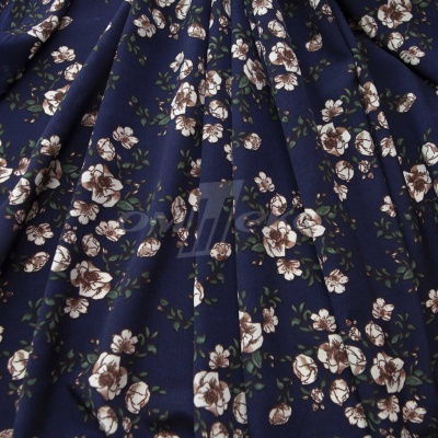 Плательная ткань "Фламенко" 3.2, 80 гр/м2, шир.150 см, принт растительный - купить в Октябрьском. Цена 239.03 руб.
