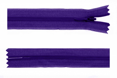 Молния потайная Т3 866, 20 см, капрон, цвет фиолетовый - купить в Октябрьском. Цена: 5.27 руб.
