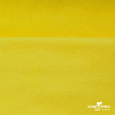 Флис DTY 14-0760, 240 г/м2, шир. 150 см, цвет яркий желтый - купить в Октябрьском. Цена 640.46 руб.