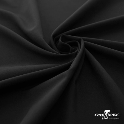 Плательная ткань "Невада", 120 гр/м2, шир.150 см, цвет чёрный - купить в Октябрьском. Цена 254.22 руб.