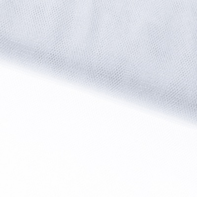 Трикотажное полотно Тюль Кристалл, 100% полиэфир, 16-01/белый, 15гр/м2, шир.160см. - купить в Октябрьском. Цена 129.70 руб.