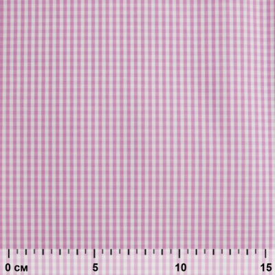 Ткань сорочечная Клетка Виши, 115 г/м2, 58% пэ,42% хл, шир.150 см, цв.1-розовый, (арт.111) - купить в Октябрьском. Цена 306.69 руб.