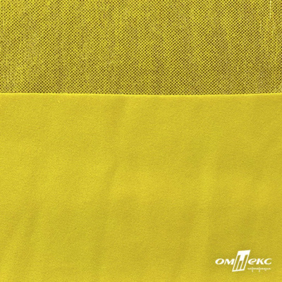 Трикотажное полотно голограмма, шир.140 см, #602 -жёлтый/жёлтый - купить в Октябрьском. Цена 385.88 руб.