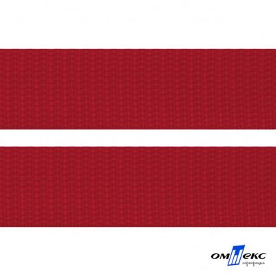 Красный - цв.171- Текстильная лента-стропа 550 гр/м2 ,100% пэ шир.50 мм (боб.50+/-1 м) - купить в Октябрьском. Цена: 797.67 руб.