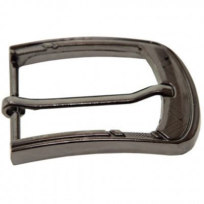 Пряжка металлическая для мужского ремня SC035#3 (шир.ремня 40 мм), цв.-тем.никель - купить в Октябрьском. Цена: 43.93 руб.