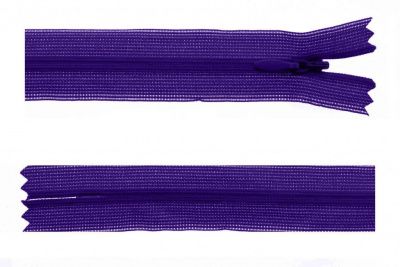 Молния потайная Т3 866, 50 см, капрон, цвет фиолетовый - купить в Октябрьском. Цена: 8.62 руб.