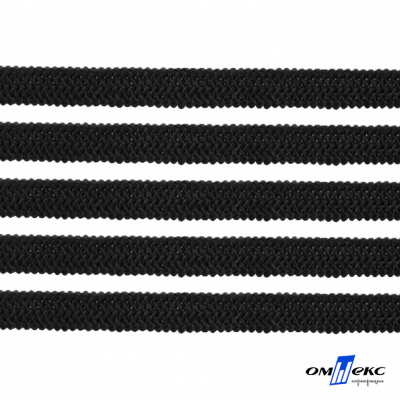 Лента эластичная вязанная (резинка) 4 мм (200+/-1 м) 400 гр/м2 черная бобина "ОМТЕКС" - купить в Октябрьском. Цена: 1.78 руб.
