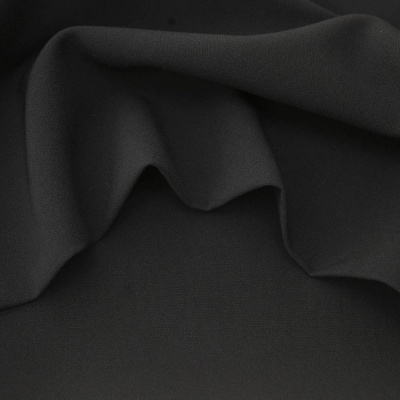 Костюмная ткань "Элис", 220 гр/м2, шир.150 см, цвет чёрный - купить в Октябрьском. Цена 308 руб.