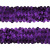 Тесьма с пайетками 12, шир. 30 мм/уп. 25+/-1 м, цвет фиолет - купить в Октябрьском. Цена: 1 098.48 руб.