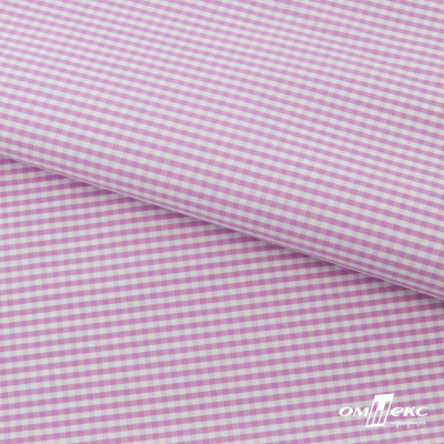 Ткань сорочечная Клетка Виши, 115 г/м2, 58% пэ,42% хл, шир.150 см, цв.1-розовый, (арт.111) - купить в Октябрьском. Цена 306.69 руб.
