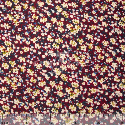 Плательная ткань "Софи" 5.1, 75 гр/м2, шир.150 см, принт растительный - купить в Октябрьском. Цена 243.96 руб.