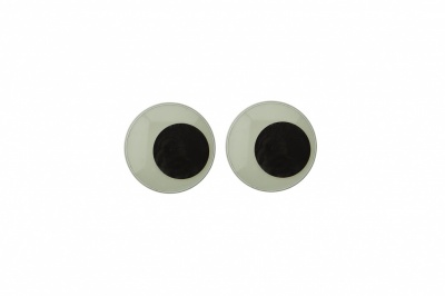 Глазки для игрушек, круглые, с бегающими зрачками, 8 мм/упак.100+/-2 шт, цв. -черно-белые - купить в Октябрьском. Цена: 28.86 руб.