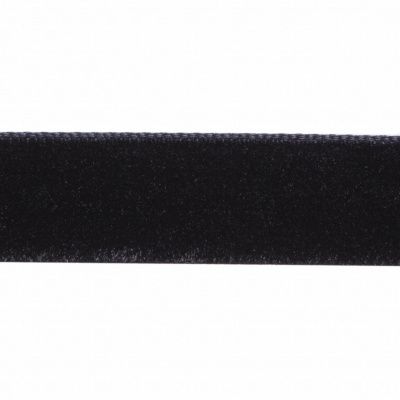 Лента бархатная нейлон, шир.12 мм, (упак. 45,7м), цв.03-черный - купить в Октябрьском. Цена: 448.27 руб.