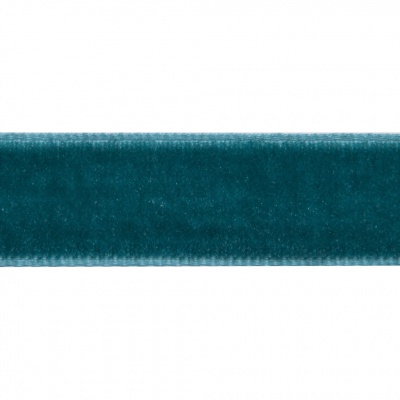 Лента бархатная нейлон, шир.12 мм, (упак. 45,7м), цв.65-изумруд - купить в Октябрьском. Цена: 392 руб.