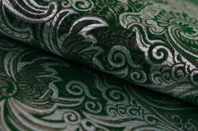 Ткань костюмная жаккард, 135 гр/м2, шир.150см, цвет зелёный№4 - купить в Октябрьском. Цена 441.94 руб.