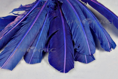 Декоративный Пучок из перьев, перо 23см/синий - купить в Октябрьском. Цена: 12.34 руб.